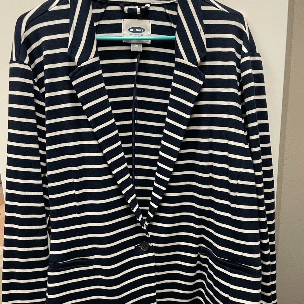 Navy blue striped old navy blazer